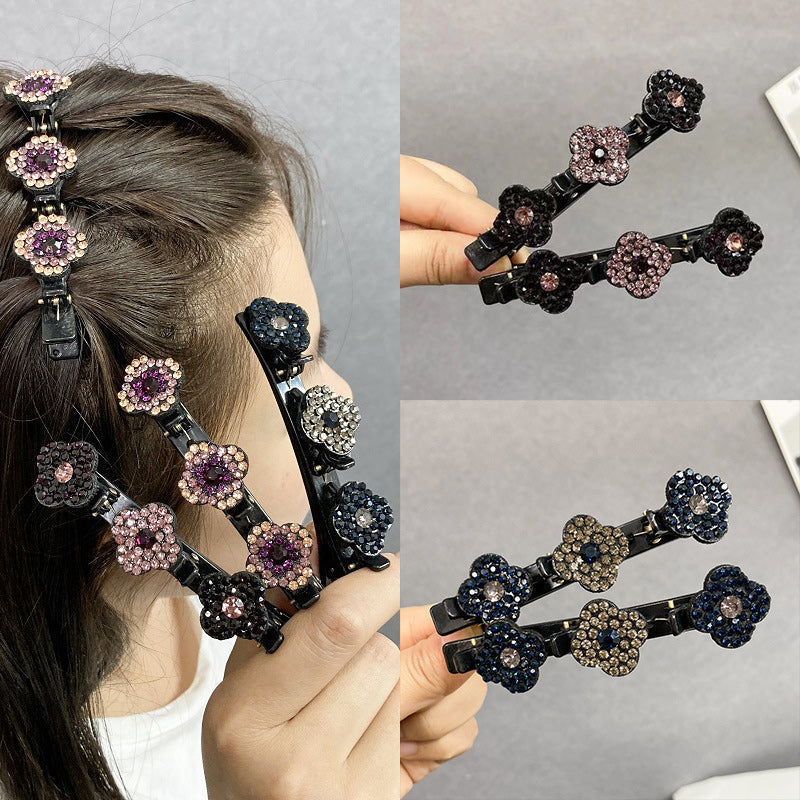 Three Flower Side Hair Clip